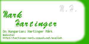 mark hartinger business card